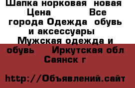 Шапка норковая, новая › Цена ­ 5 000 - Все города Одежда, обувь и аксессуары » Мужская одежда и обувь   . Иркутская обл.,Саянск г.